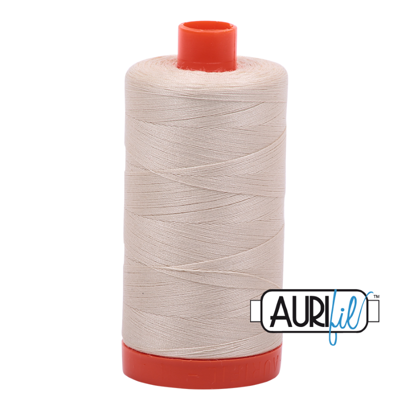 Aurifil Light Beige 50 wt Cotton Thread 1422 yd Spool