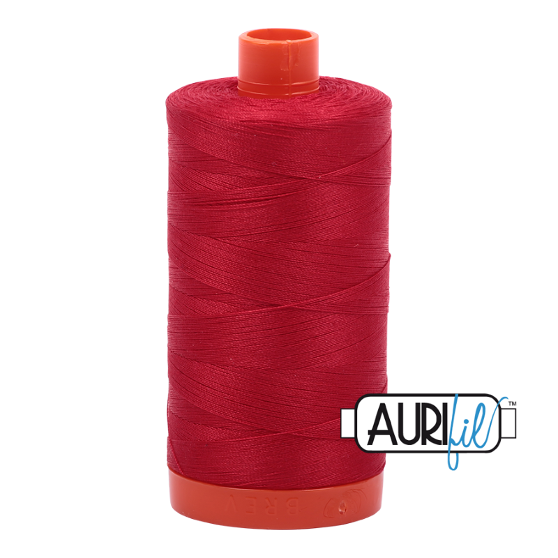 Aurifil Red 50 wt Cotton Thread 1422 yd Spool