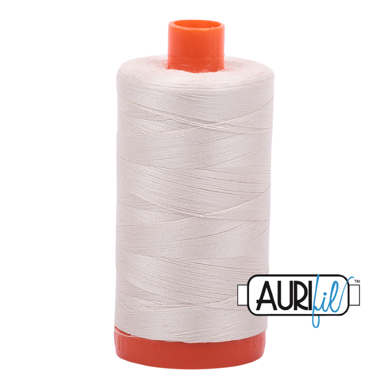 Aurifil Silver White 50 wt Cotton Thread 1422 yd Spool