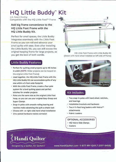 Handi Quilter Little Buddy Pole System for the Little Foot Frame system