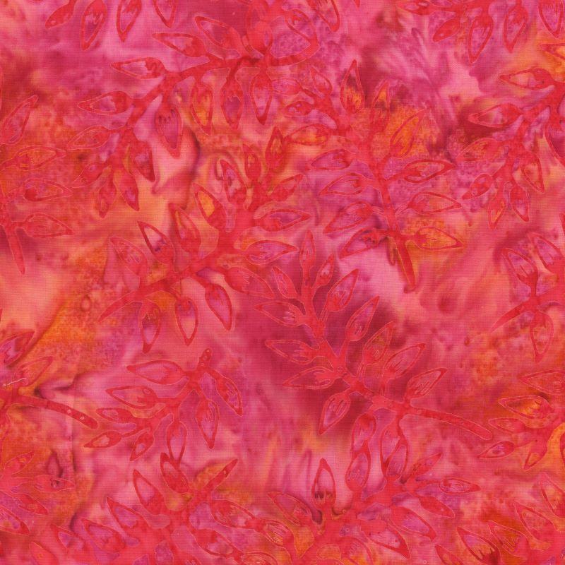 Batik Essence Leaves Rose Pink