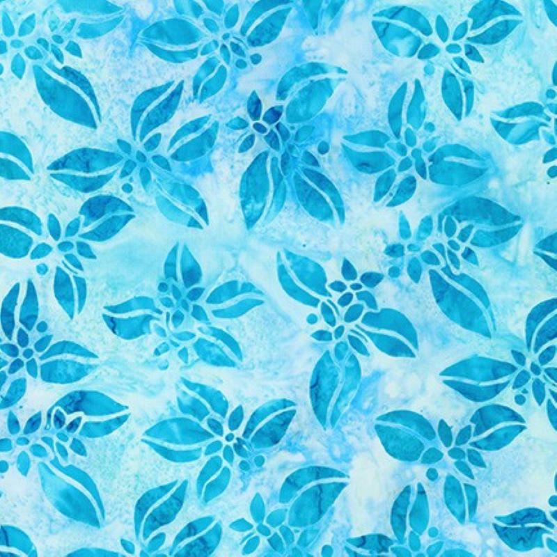 Artisan Batik Summer Zest Floral Blue Aqua