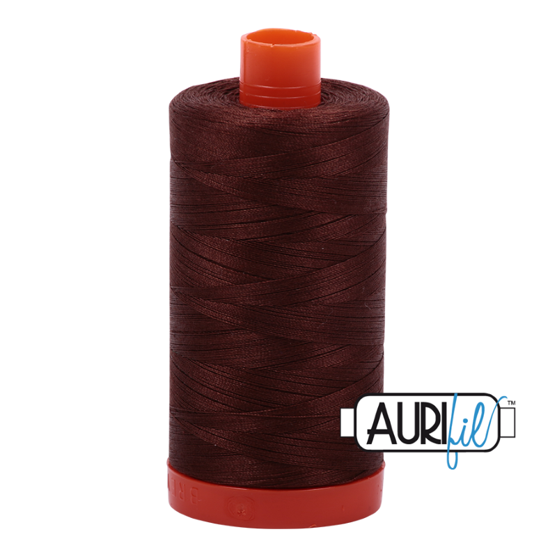 Aurifil Chocolate 50 wt Cotton Thread 1422 yd Spool