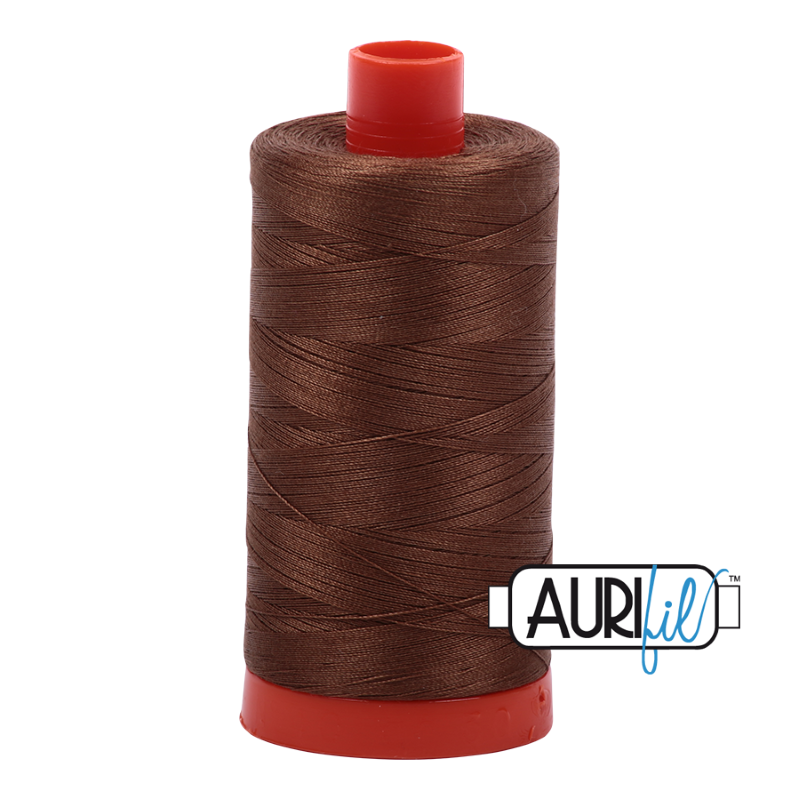 Aurifil Dark Antique Gold 50 wt Cotton Thread 1422 yd Spool