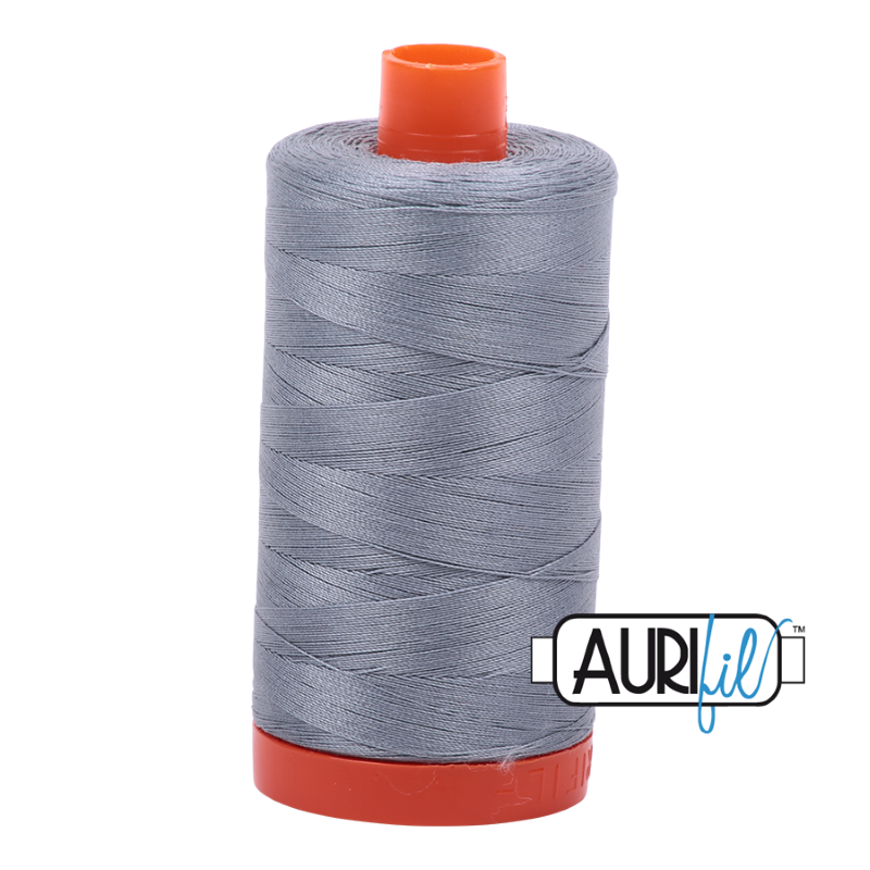 Aurifil Light Blue Grey 50 wt Cotton Thread 1422 yd Spool