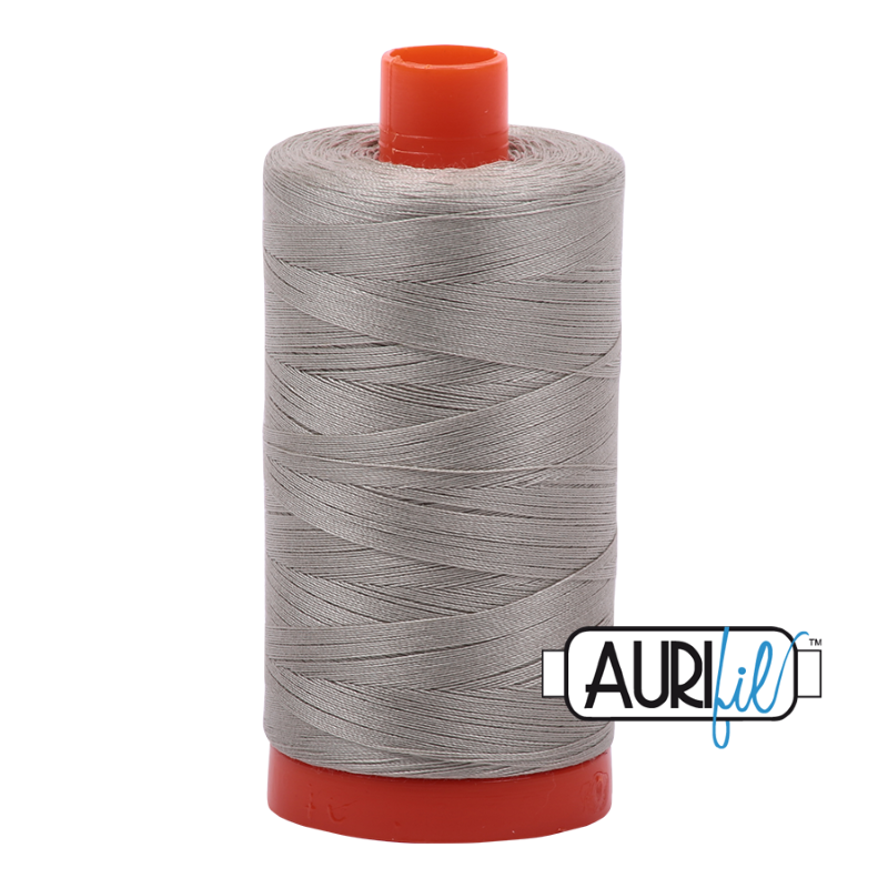Aurifil Light Grey 50 wt Cotton Thread 1422 yd Spool