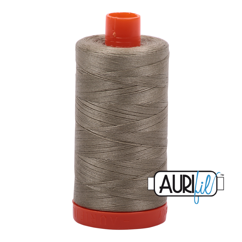 Aurifil Light Khaki 50 wt Cotton Thread 1422 yd Spool