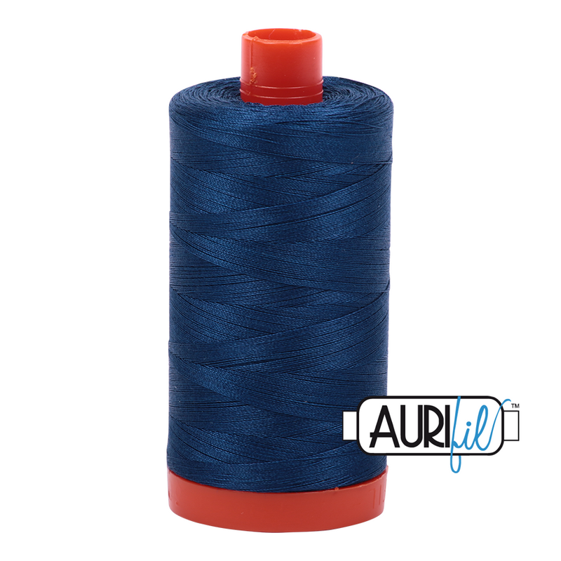 Aurifil Medium Delt Blue 50 wt Cotton Thread 1422 yd Spool
