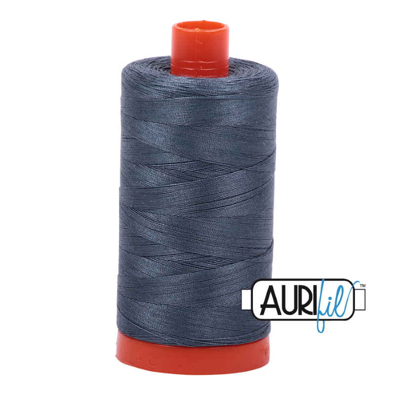 Aurifil Medium Grey 50 wt Cotton Thread 1422 yd Spool