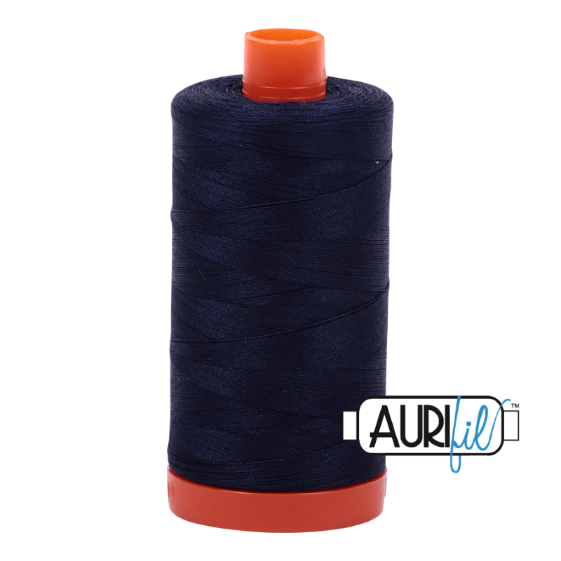 Aurifil Navy 50 wt Cotton Thread 1422 yd Spool