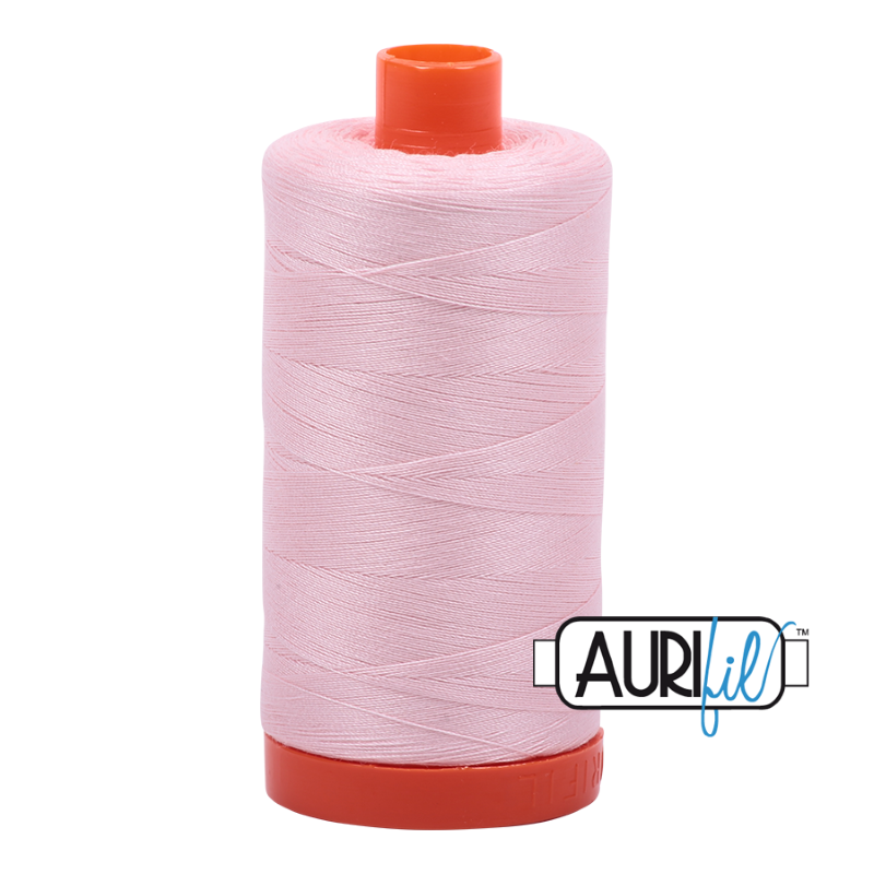 Aurifil Pale Pink 50 wt Cotton Thread 1422 yd Spool