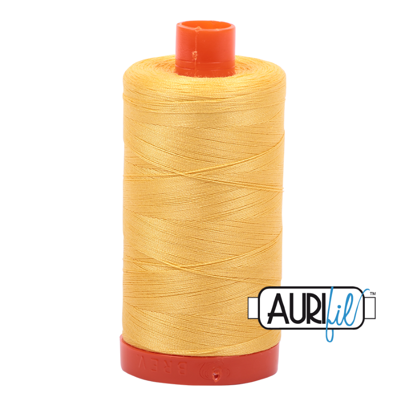 Aurifil Pale Yellow 50 wt Cotton Thread 1422 yd Spool