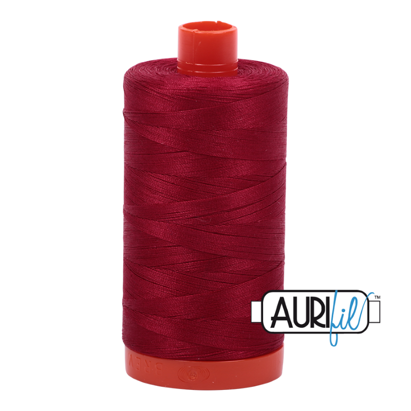 Aurifil Red Wine 50 wt Cotton Thread 1422 yd Spool
