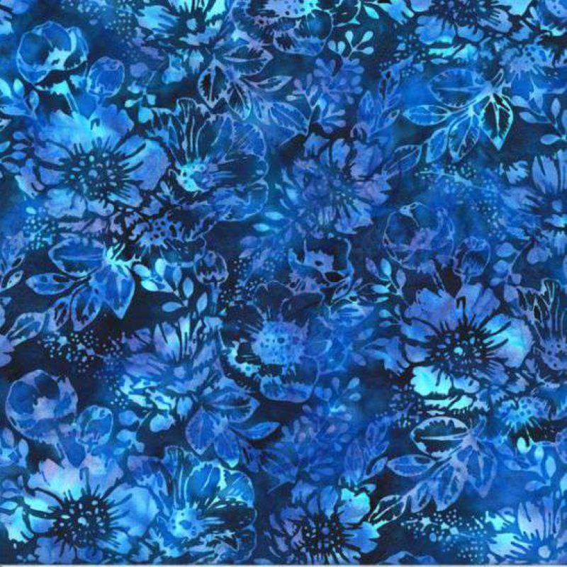 Bali Batik Big Floral Multi Blue