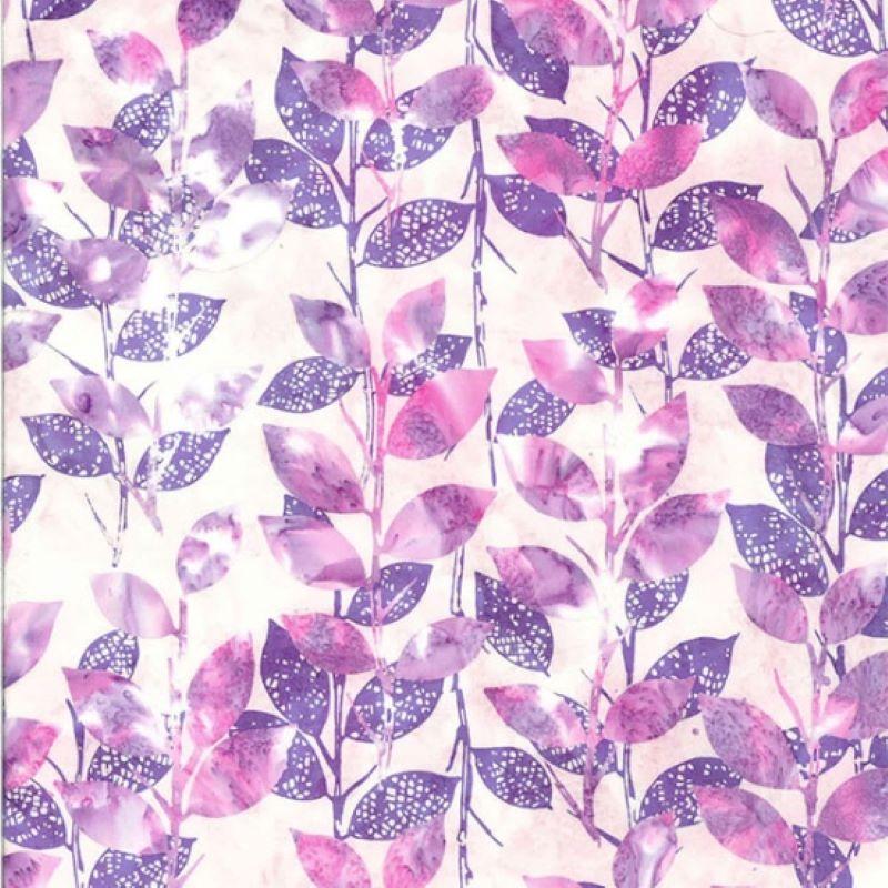 Bali Batik Leaves Lilly Purple
