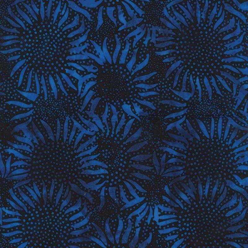 Bali Batik Sunflower Cobalt Blue