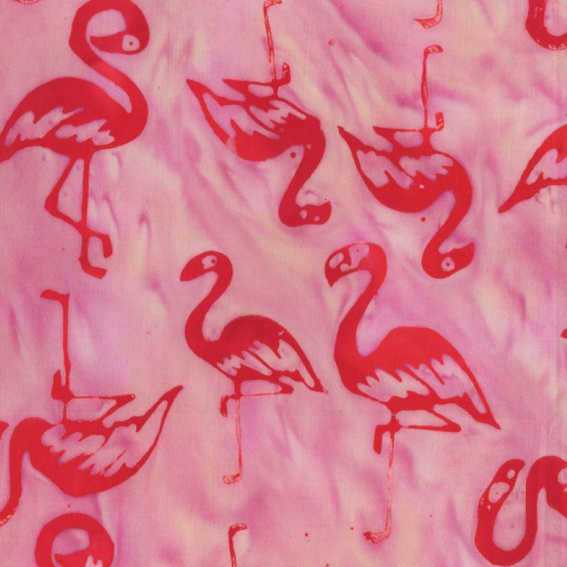 Batik Land and Sea Flamingos Pink