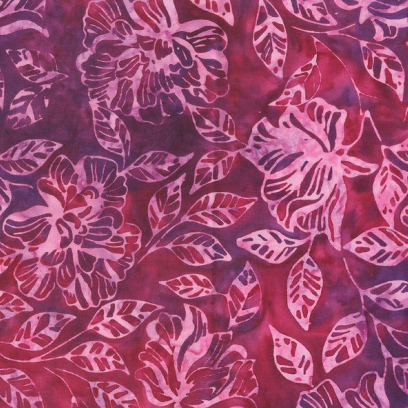 Batiks Baliscapes Marmalade Bloom Flowers and Leaves Jelly Purple