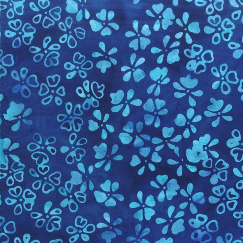 Batiks Spring Blossom Petals Blue