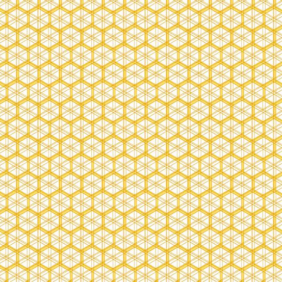 Bee Happy Honeycomb White Gold