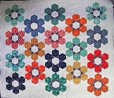 Hexie Garden - finished quilt