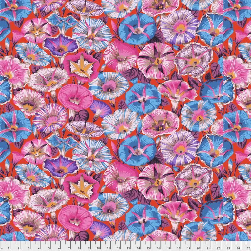 Kaffe Fassett Collective Variegated Morning Glory Red