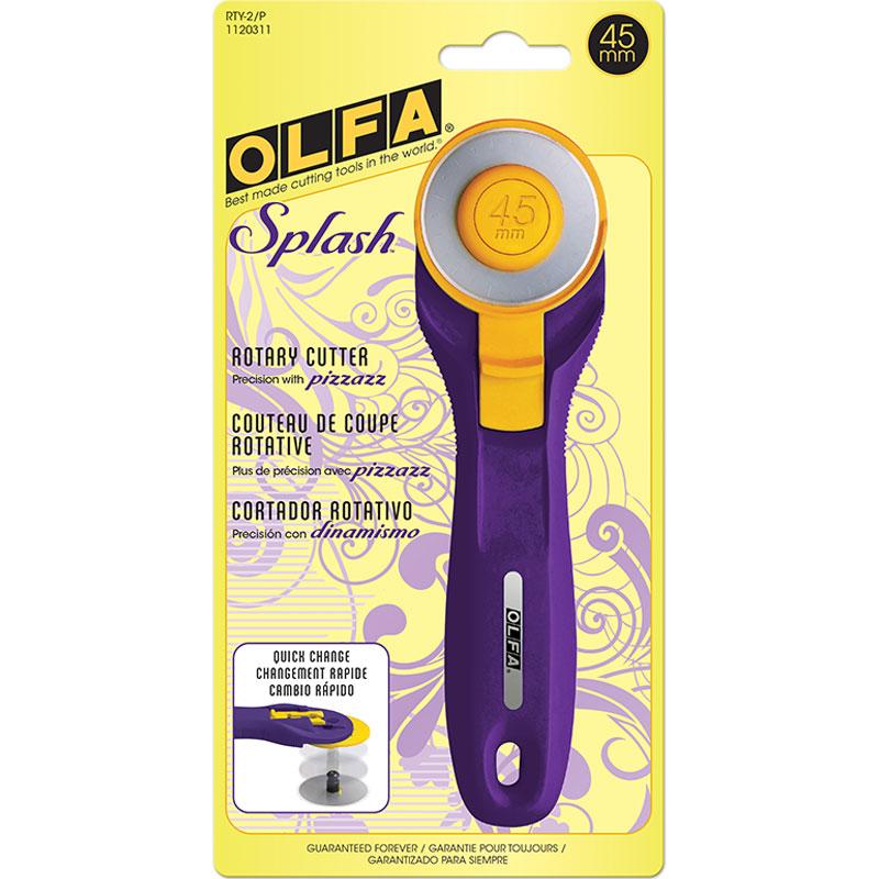 Olfa Splash Purple Rotary Cutter 45mm