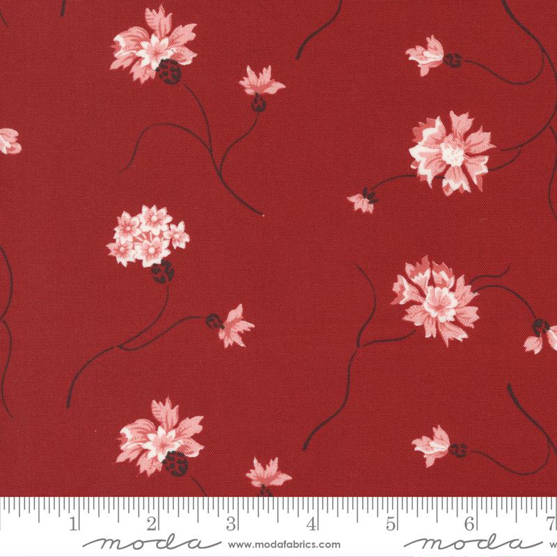 Red and White Gatherings Floret Large Crimson Red