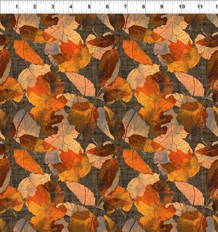 Reflections of Autumn Leaf on Weave Orange